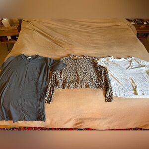 LNA bundle - t-shirt dress, long sleeve tee and short sleeve t - size M